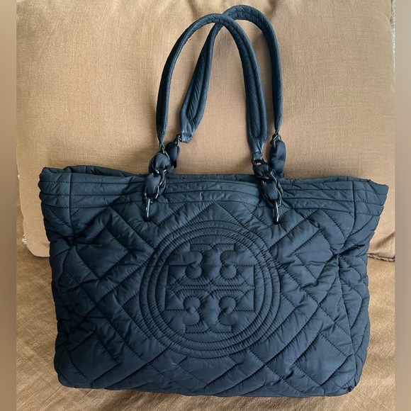 Tory Burch Handbags - Tory Burch Black Quilted Nylon Tote